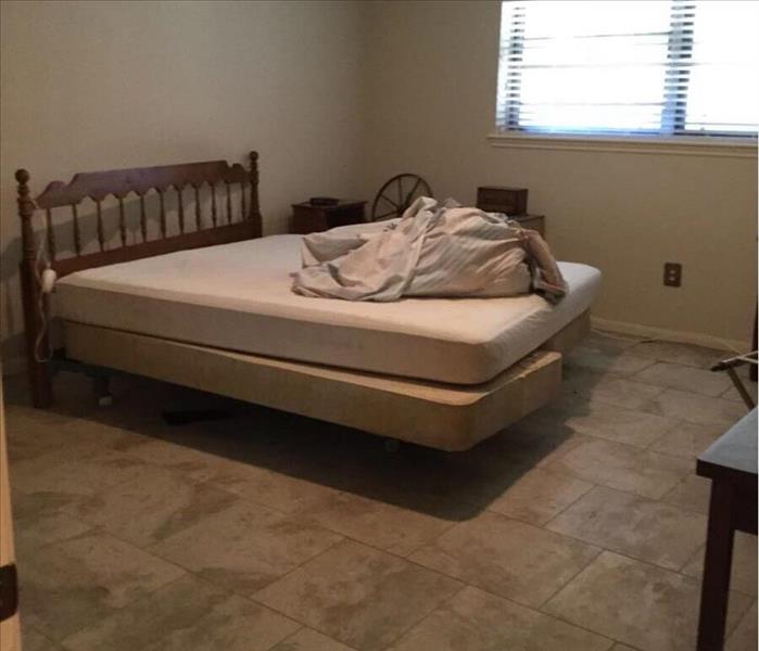 Bedroom with flooded bed