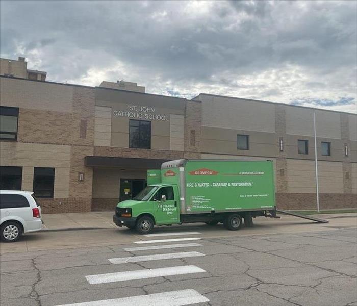 Box Truck at School